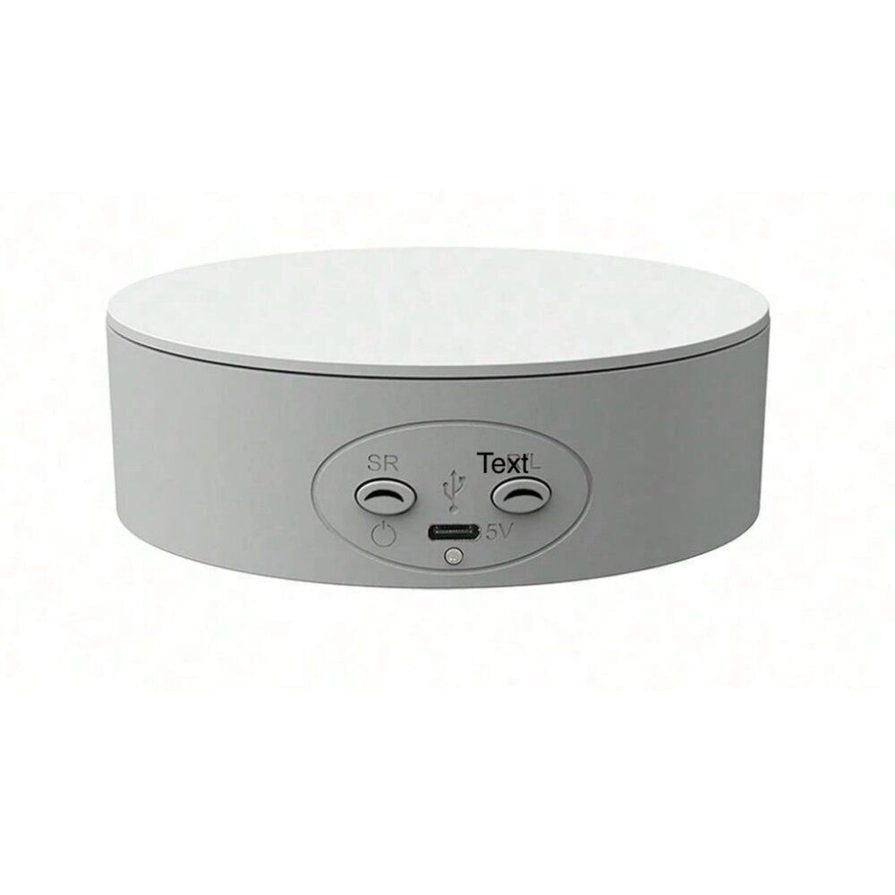 White 5.1inch/13cm Electric Turntable For 360 Degree Photography